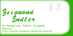 zsigmond endler business card